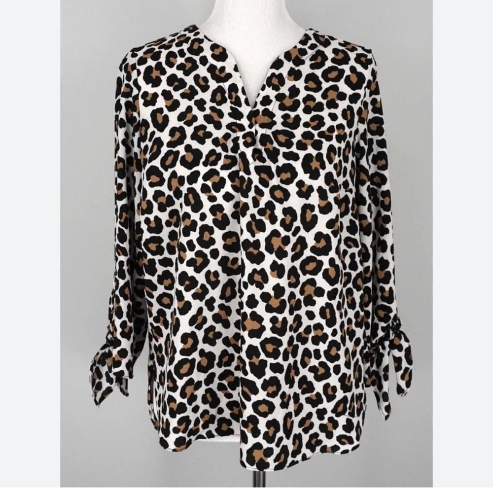 MICHAEL Michael Kors Leopard Print Blouse—Large/L
